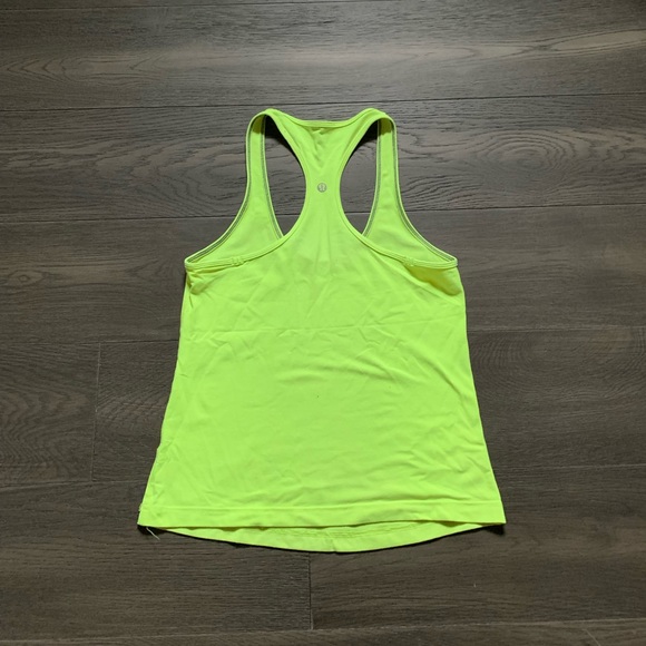 Neon yellow lululemon cropped tank - Picture 2 of 2